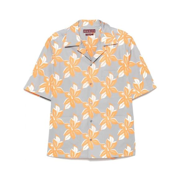 Gucci Men `Twist Fl On Pop` Print Shirt